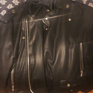 Black Men’s Faux Leather Jacket